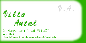 villo antal business card